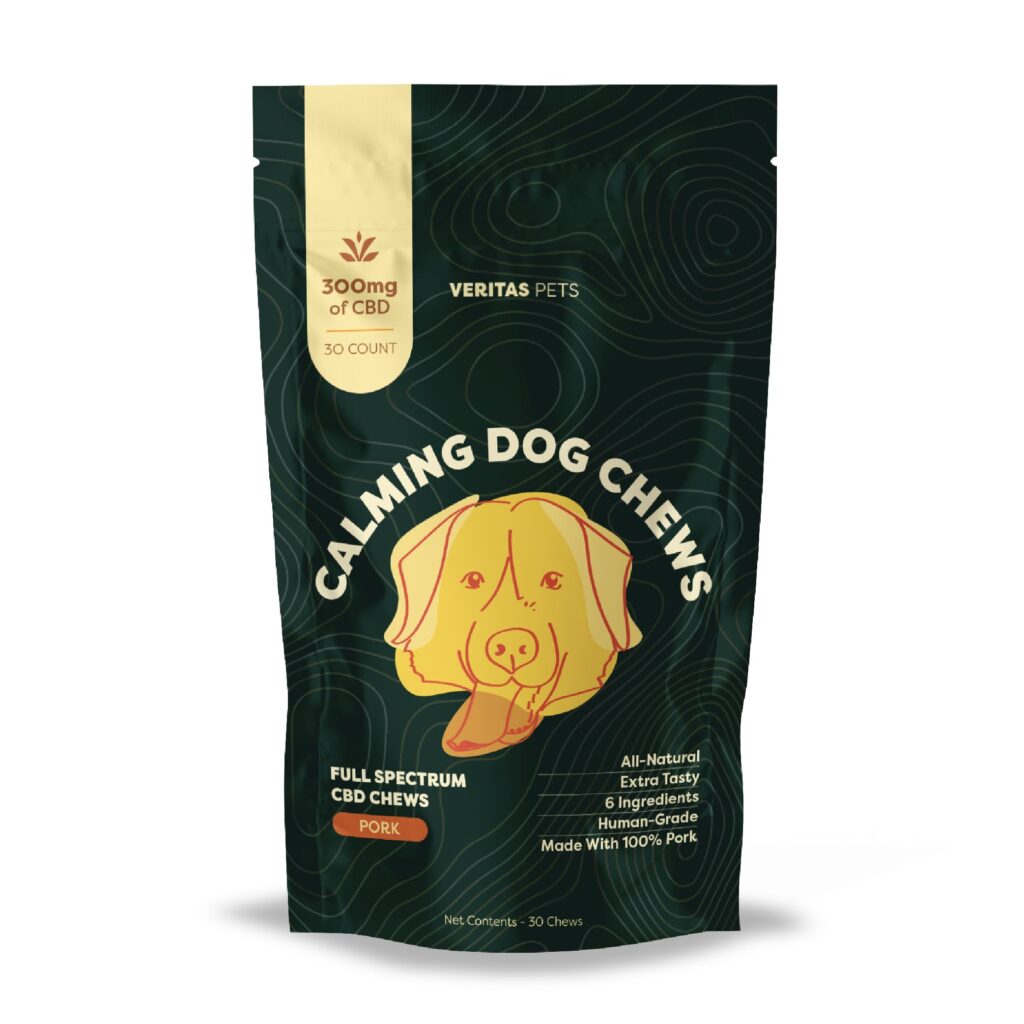 300mg Pork Calming CBD Dog Chews - Front